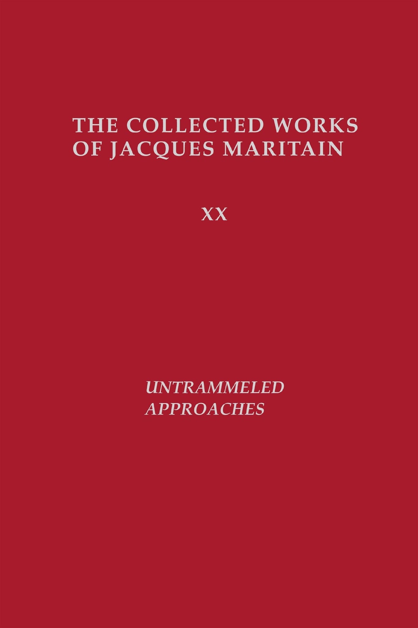 Cover image for Untrammeled Approaches ISBN 9780268043001